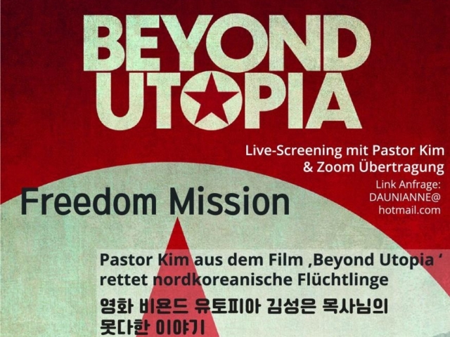 Virtuelle Veranstaltung am 12. Juli:  Pastor Kim aus Beyond Utopia