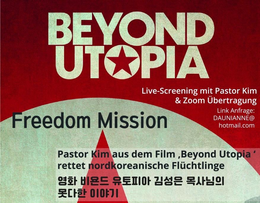 Virtuelle Veranstaltung am 12. Juli:  Pastor Kim aus Beyond Utopia