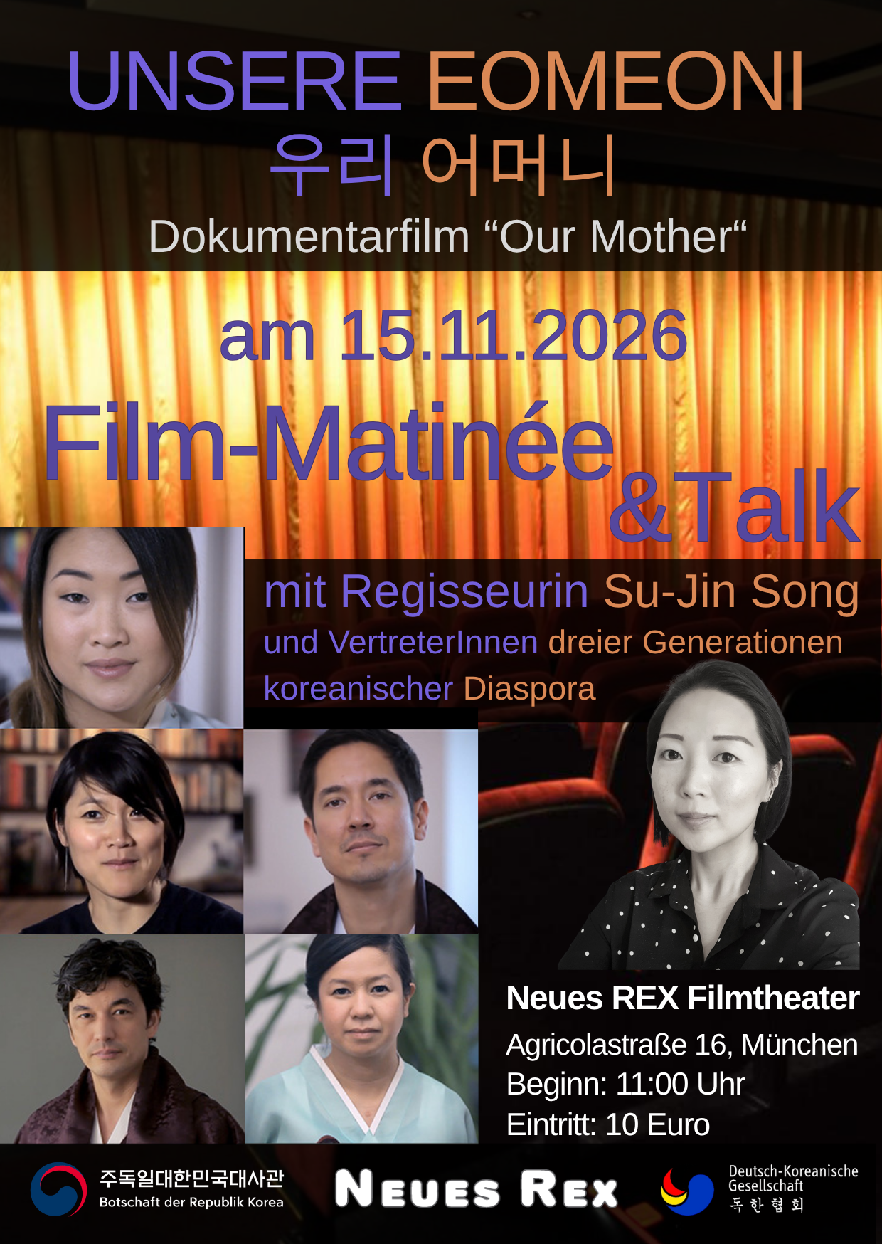 Filmmatinée & Talk „Unsere Eomeoni / 우리 어머니“ mit Regisseuring Su-Jin Song
